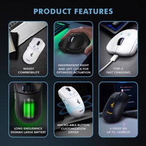 ARMAGGEDDON Mirage V Wireless/BT Gaming Mouse Black - Img 2
