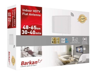 BARKAN AF40P.W Indoor HDTV Flat TV Antenna 65 km - Img 2