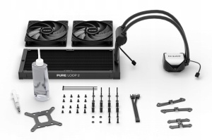 be quiet! PURE LOOP 2, 280mm [LGA-1851 Default ILM and RL-ILM support], Doubly decoupled PWM pump, Two Pure Wings 3 PWM fan 140mm, Unmistakable design with ARGB LED and aluminum-style BW018
