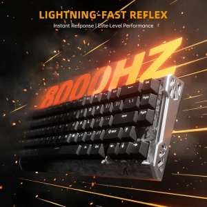 Bežična gaming tastatura Attack Shark R68HE Magnetic Switches/RT/Snap Tap/DKS/MT/TGL/Black - Img 3