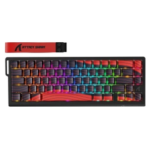 Bežična gaming tastatura Attack Shark X68Pro HE Magnetic Swith/8KHz/TriMode/RT/SnapTap/Black red