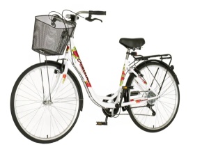 Bicikla city Vennsini diamante 26/V-BRAKE/6 brzina/sa korpom/belo crvena