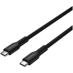 CANYON cable OnWire 60CL C-C 60W COLOR Braided 1m Black CND-CCAP60AB10B - Img 2