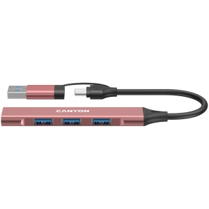 CANYON hub DS-02 4in1 USB-A/C Pink CNS-TDS02P - Img 5