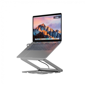 Canyon Laptop stands with hub, TYPE C F to HDMI2.0+2USB3.0+USBC3.0+RJ45+PD, TYEP C TO C cable 1m white with Emarker: HUSB332A, Material: Aluminum case+ABS+PS, Size: 245x240x27.2+/-0.3mm, Weight:1304g CNS-SDS2 - Img 4