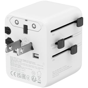 CANYON Travel Adapter OnTour 20 EU/UK/US/AUS 20W White CNS-TA20W1005W - Img 3