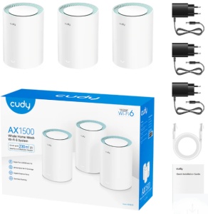 Cudy M1500 3-Pack,AX1500 Gigabit Mesh Wi-Fi 6 System,1201 Mbps + 300 Mbps Wi-Fi - Img 3