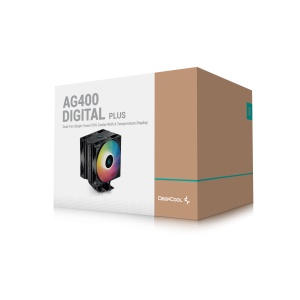 DeepCool AG400 DIGITAL PLUS 4xHeat Pipe, Real-Time CPU Screen, 220W 2x120mm 2100rpm 76CFM, Intel/AMD - Img 5