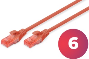 Digitus DK-1617-010/R patch cat6 U/UTP CU 1m