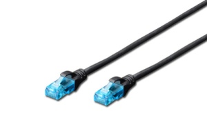 DK-1512-030/BL patchcord kabl 5e U/UTP CCA 3m crni