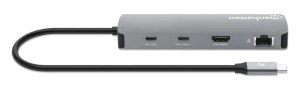 Docking station Manhattan 190459 9in1 USB-C - 1xHDMI/5xUSB/LAN/CR/PD 100W - Img 4