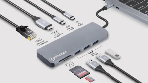 Docking station Manhattan 190459 9in1 USB-C - 1xHDMI/5xUSB/LAN/CR/PD 100W - Img 7