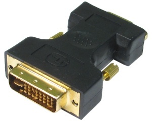 FAST ASIA Adapter DVI-I (M) - VGA (F) crni * - Img 1