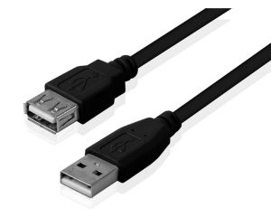 FAST ASIA Kabl USB A - USB A M/F (produžni) 3m crni *