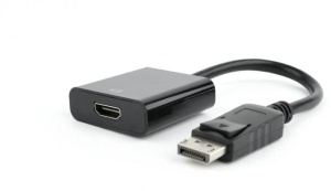 Gembird VIDEO Adapter DisplayPort to HDMI, M/F, Cable, Black A-DPM-HDMIF-002
