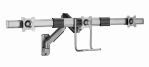 Gembird Wall 3-Display Mounting Arm, Max. 8kg (per screen), 17”-27” MA-WA3-01
