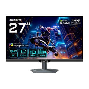 Gigabyte 27” 300Hz QHD 2560x1440 SS IPS, nVidia G-Sync Compatible, VESA Display HDR400, Four-sided cooling, KVM M27Q3 EK