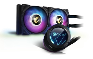 Gigabyte AORUS 240mm, 330-degree Rotatable water block design, Intel 115x,1200,1700,1851, AMD AM5, AM4, GP-AORUS WATERFORCE X II 240