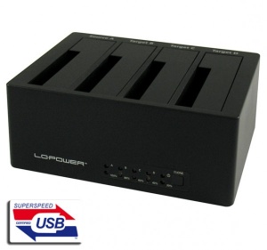 HDD D. Station 4-bay LC-DOCK-U3-4B 4xSSD/HDD, Black, USB 3.0/eSATA *