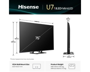 HISENSE 75 inča 75U7SE ULED Mini-LED 4K UHD Smart TV - Img 2