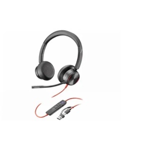 HP Poly HP Poly Blackwire 8225 Stereo Microsoft Teams Certified USB-C Headset +USB-C/A Adapter, Black, 2yw 8X225AA
