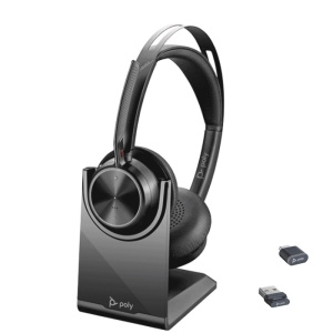 HP Poly HP Poly Voyager Focus 2 Microsoft Teams Certified USB-C-C Headset +USB-C/A Adapter +Charging Stand 9T9J6AA