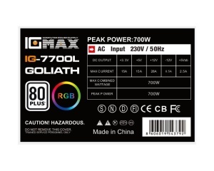 IG-MAX IG7700L GOLIATH 700W napajanje - Img 1