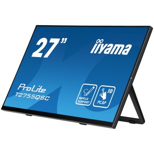 IIYAMA Monitor LED T2755QSC-B1 27” Optical Bonded PCAP 10pt IPS Edge to edge glass 2560 x 1440 @75Hz 400 cd/m² HDMI DP USB Hub Tilt angle 15° up; 70° down T2755QSC-B1 - Img 4