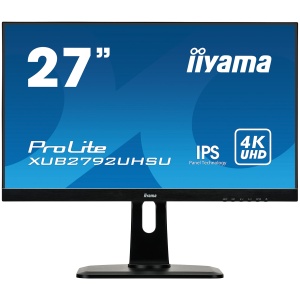 IIYAMA Prolite XUB2792UHSU-B6 Business Monitor - 68.5 cm (27''), 4K UHD (3840x2160), IPS LED, 60Hz, 4ms, 350 cd/m², matte / black XUB2792UHSU-B6 - Img 1