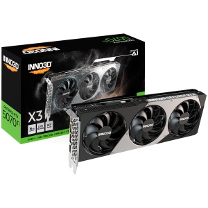 INNO3D NVIDIA RTX 5070 Ti X3 OC 16GB GDDR7 256 bit, 2482MHz / 28Gbps, 3x DP, 1x HDMI, 3 fan 2 slots N507T3-16D7X-176068N