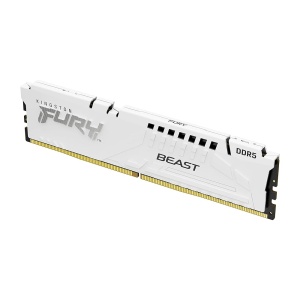 Kingston DDR5 16GB 5600MT/s [FURY BEAST], Non-ECC UDIMM, CL40 1.25V, 288-Pin 1Rx8, White, w/Heatsink KF556C40BW-16