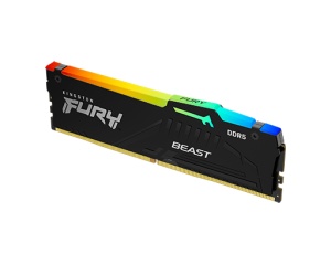 Kingston DDR5 16GB 5600MT/s [FURY BEAST RGB], Non-ECC UDIMM, CL36 1.25V, 288-Pin 1Rx8, Black, w/RGB Heatsink, XMP & EXPO KF556C36BBEA-16 *