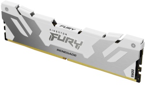 Kingston DDR5 16GB 6400MT/s [FURY RENEGADE], Non-ECC UDIMM, CL32 1.4V, 288-Pin 1Rx8, Silver/White, w/Heatsink, XMP KF564C32RW-16 *