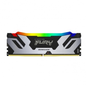 Kingston DDR5 24GB 7200MT/s [FURY RENEGADE RGB], Non-ECC UDIMM, CL38 1.45V, 288-pin 1Rx8, Silver/Black, w/RGB Heatsink, XMP KF572C38RSA-24