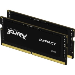 Kingston DDR5 32GB (2x16GB) SO-DIMM 4800MHz [FURY IMPACT], Non-ECC Unbuffered, CL38 1.1V, 262-pin 1Rx8, Memory Kit KF548S38IBK2-32