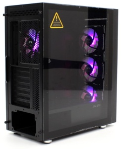 Kuciste Elite 3718 Midi Tower, ATX, ugradjena 4 RGB kulera, Crno - Img 5