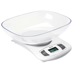 Kuhinjska vaga Sencor sa posudom SKS 4001WH/do 5 kg