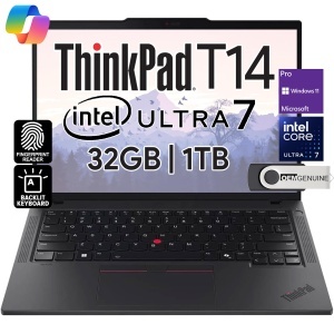 Lenovo Think ThinkPad T14 G6 Ultra 7 258V (8C (4P+4LPE)/8T, up to 4.8GHz, 12MB), 32GB Soldered LPDDR5x-8533, SSD 1TB NVMe, AG IPS 400n, Intel Arc Graphics 140V, GLAN, WiFi7, BT5.4, HDMI, 2xTB4, KybUK BL, 14.0" WUXGA (1920x1200) Win 11 Pro 21QG001PCX
