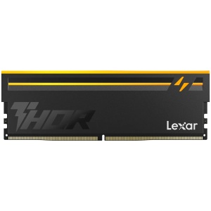 Lexar THOR 2.0 16GB DDR5 6000 CL36 1.3V Memory with heatsink and RGB lighting, Black Color, Single pack LD5U16G60C36BV-RGS
