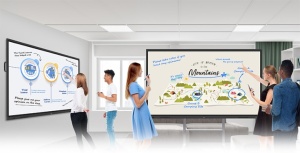 LG 55" LG CreateBoard Standard 55TR3DQ-B,3,840 × 2,160 (UHD),400 nit,Multi-Touch,Andorid 14, HDMI (3), DP, RGB (VGA), Audio, RS-232C, RJ45 (LAN), USB Type-C (2), USB 3.0 Type-A (5), USB 2.0 Type-A,HDMI Out, Audio Out,Touch USB (3),RJ45 55TR3DQ-B - Img 2