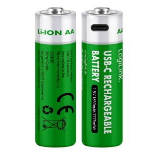 Logilink punjive baterije AA 1.5V 1850 mAh / 2775 mWh, type c, 2 kom - Img 2