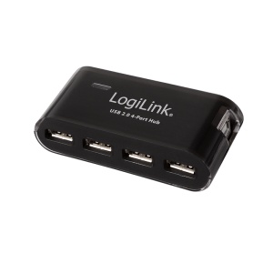 LogiLink USB 2.0 HUB, 4-Port, crni sa napajanjem