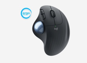 Logitech Ergo M575s Wireless Trackball Mouse, White Blue Ball - Img 2