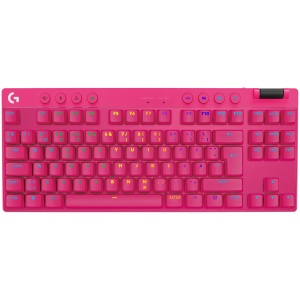 LOGITECH G PRO X TKL LIGHTSPEED Mechanical Gaming Keyboard - MAGENTA - US INT'l - TACTILE 920-012159