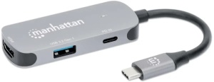 Manhattan USB-C to HDMI (4K@30Hz) 3-in-1 Docking with Power 130707