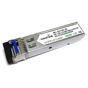 Maxlink 1.25G SFP optički modul, ML-S3155-20, WDM(BiDi), SM, Tx 1310/Rx1550nm, 20km, 1x LC konektor, DDM