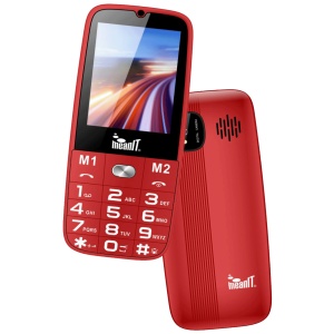 MeanIT Mobilni telefon, 2,4" ekran, Dual SIM, BT, SOS dugme - SENIOR 15, Crveni - Img 2