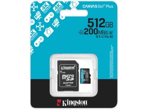 Memorijske kartice KINGSTON SDCG4/512GB/Canvas Go! Plus/microSD/200/160MB/s/+adapter* - Img 3