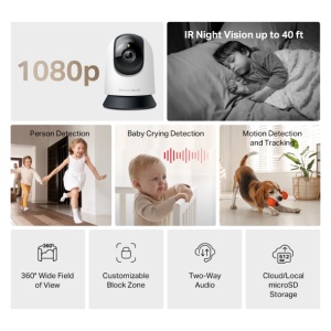 Mercusys MC200 V1.0 Pan/Tilt Home Security Wi-Fi 1080p Camera - Img 2