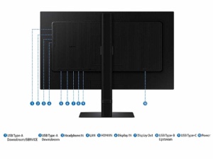 Monitor SAMSUNG LS24D600UAUXEN 24"/IPS/2560x1440/100Hz/5ms GtG/HDMIx2,DP,USB,LAN/Pivot,visina/crna - Img 4